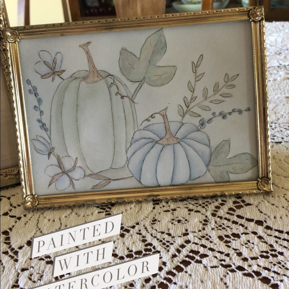 Watercolor Pumpkin Painting